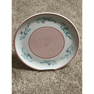 Pink Garland Dinner Plate Caleca Discontinued Italy Hand Painted